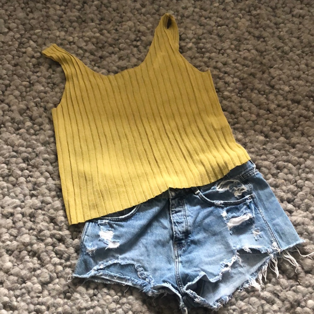 BNWOT Mustard top from Oak & Fort